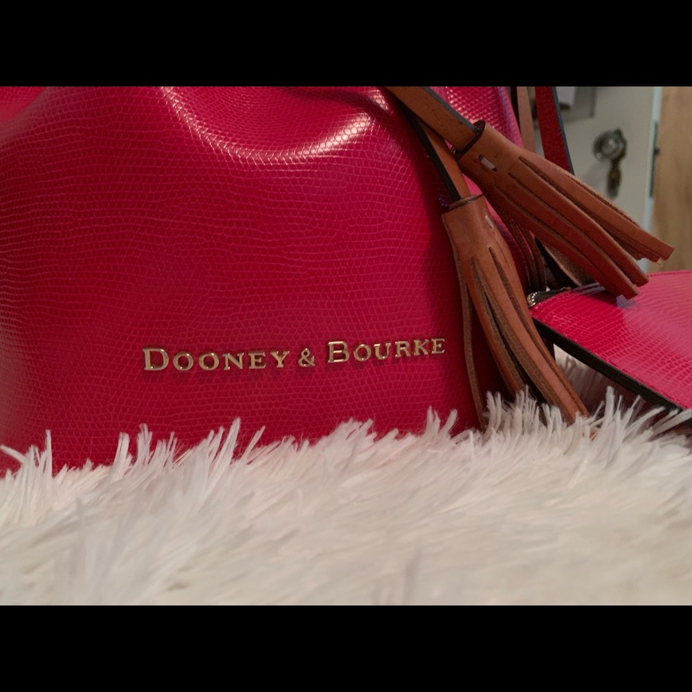 Dooney & Bourke leather bag with wristlet.